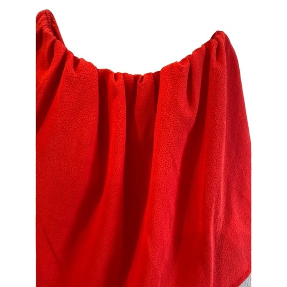 Evelyn Rose Vibrant Red Maxi Dress with Chic Draped Overlay - Size S (NW… - Picture 6 of 9